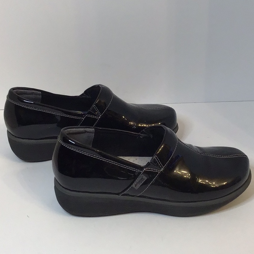 GREY’S ANATOMY SOFT WALK BLACK PATENT CLOGS SHOES SZ 8.5 M